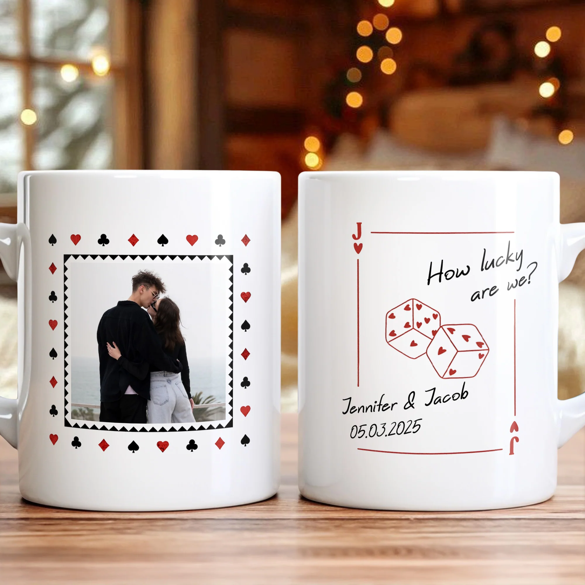 Custom Photo How Lucky Are We Mug Anniversary Gift For Couple CH07 910370 - Image 2