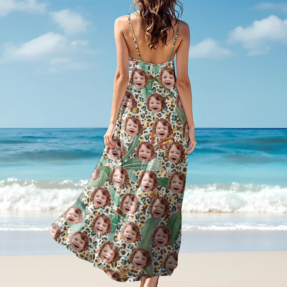Custom Photo Human And Leopard Summer Hawaii Maxi Dress LM32 893333 - Image 5