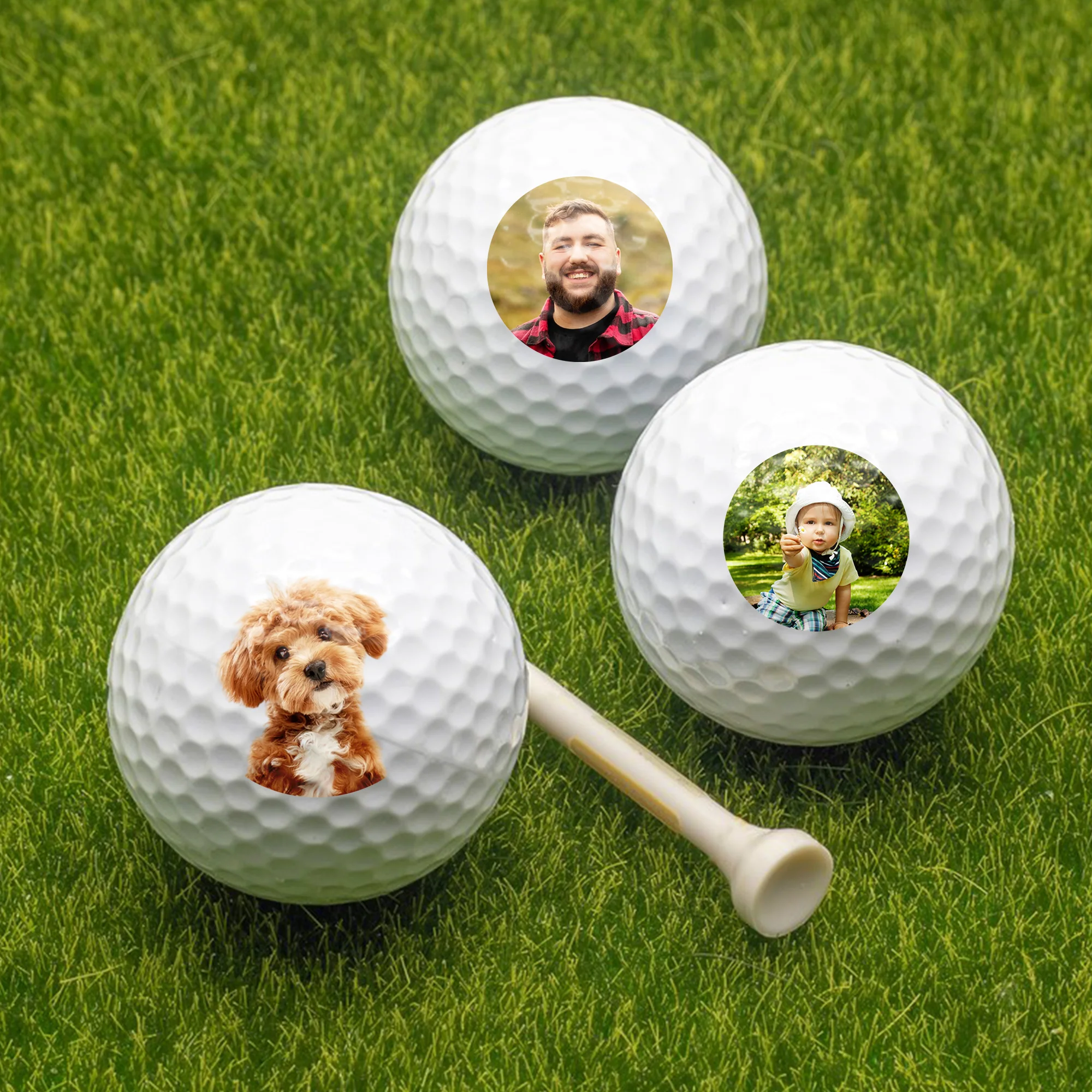 Custom Photo Human/Dog/Cat - Personalized Golf Ball Gift For Golfer, Golf Lovers HA75 898558 - Image 2