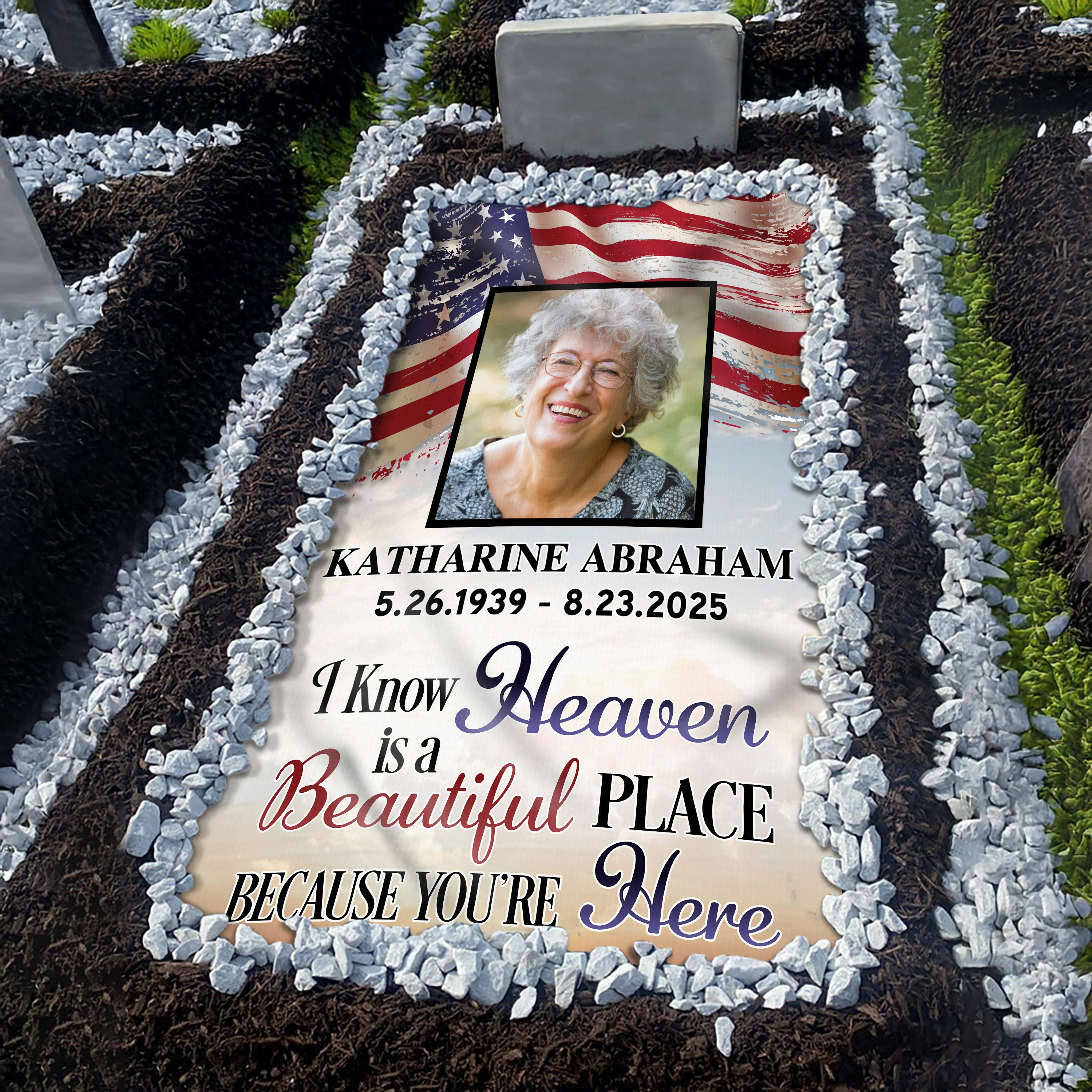 Custom Photo I Know Heaven Is A Beautiful Place Because You're Here Memorial Grave Blanket LM32 897515 - Image 6