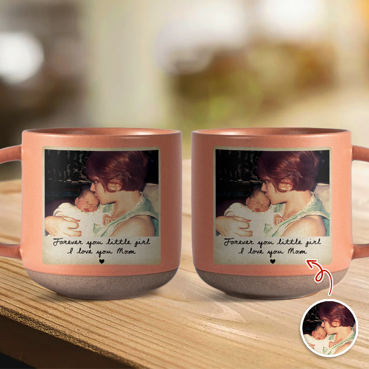 Custom Photo I Love You Daddy/Mommy Pottery Mug Gift For Family CH07 910196 - Image 5