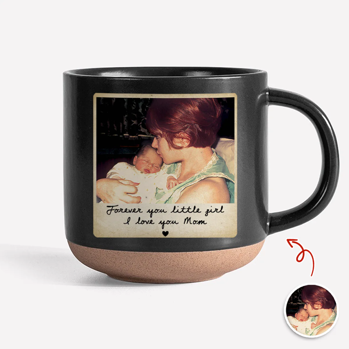 Custom Photo I Love You Daddy/Mommy Pottery Mug Gift For Family CH07 910196 - Image 6