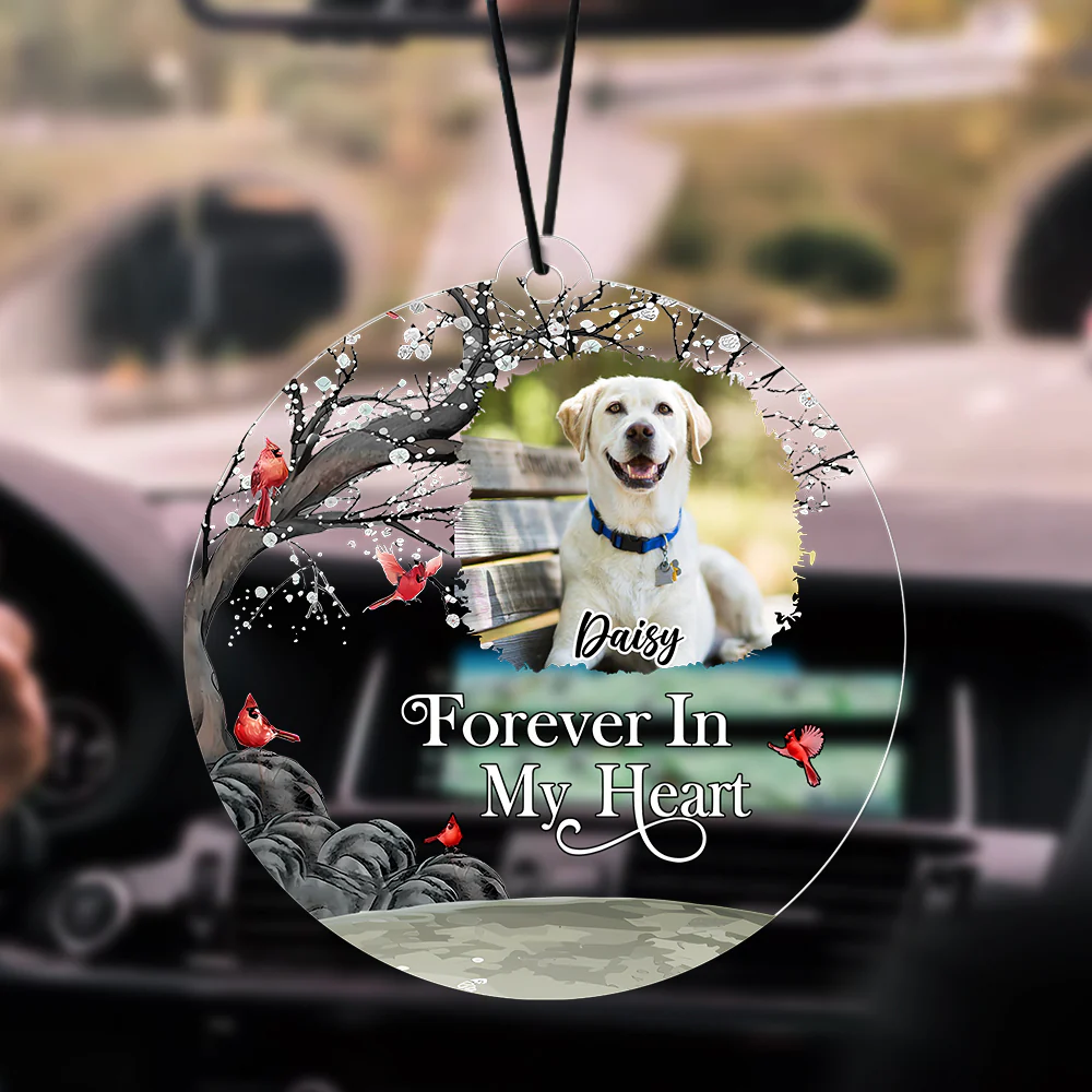 Custom Photo I'm Always With You Memorial Car Hanging For Dog Lovers TH10 894149 - Image 2