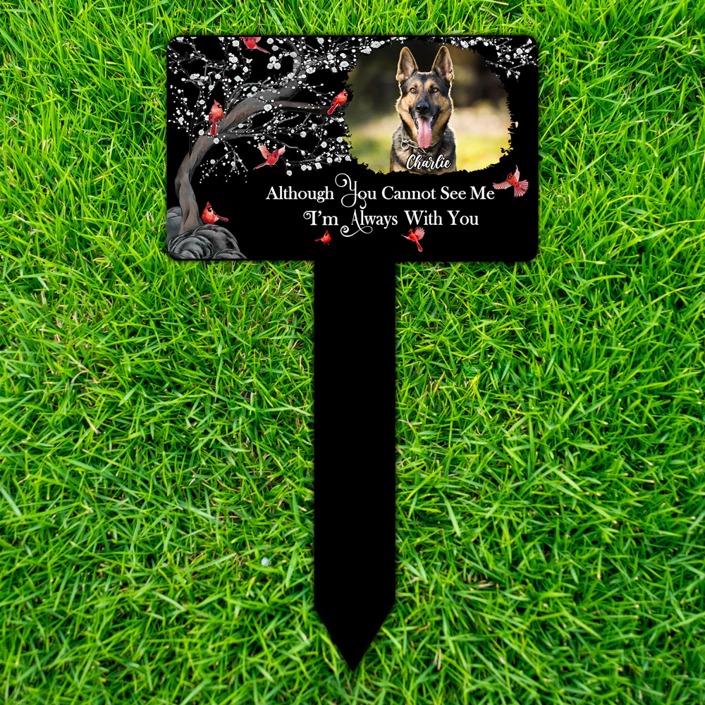 Custom Photo I'm Always With You Memorial Garden Stake For Dog Lovers TH10 894151 - Image 3
