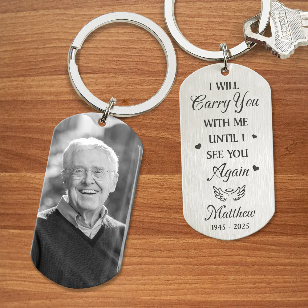 Custom Photo I'm Always With You - Memorial Personalized Metal Keychain Gift For Family Members HO82 894564 - Image 2