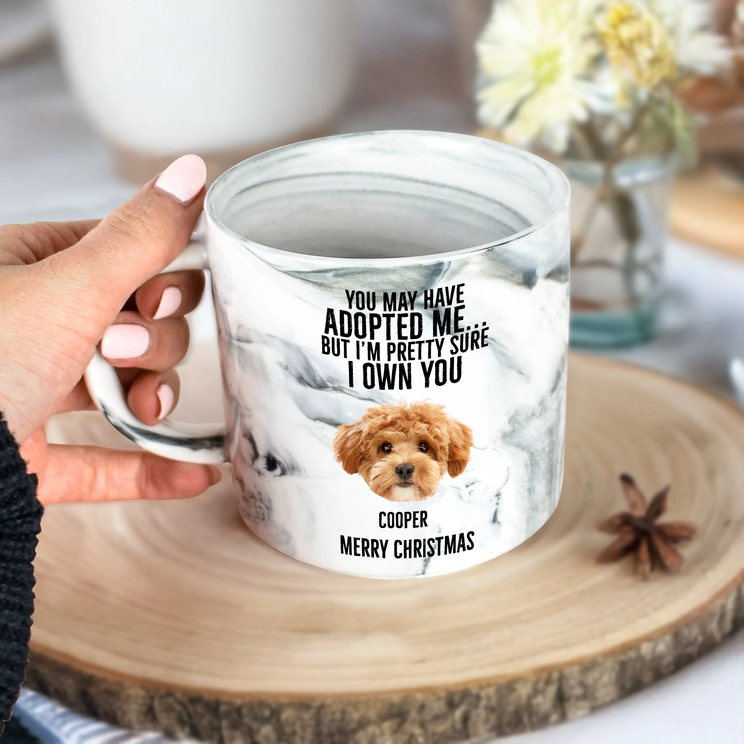 Custom Photo I'm Pretty Sure I Own You Personalized Marble Mug For Dog Lover LM32 895071 - Image 6