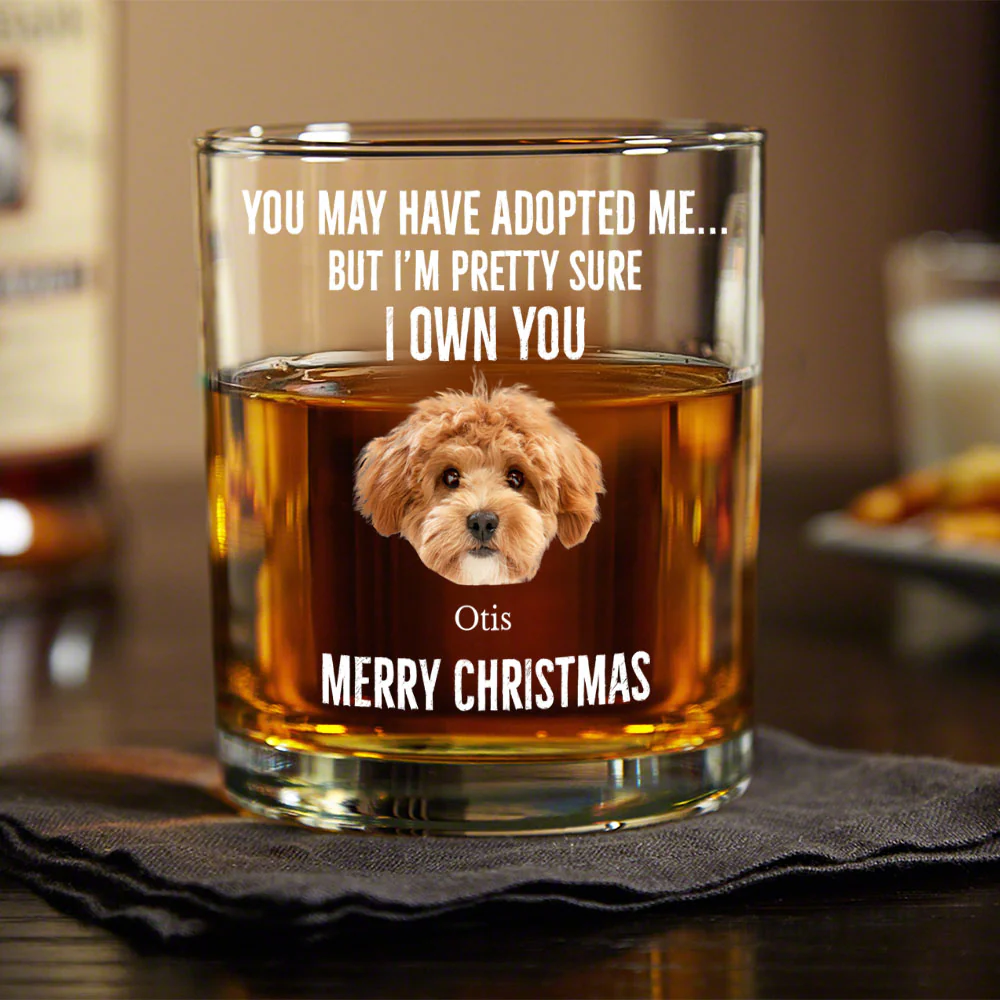 Custom Photo I'm Pretty Sure I Own You Personalized Whiskey Glass For Dog Lover LM32 895073