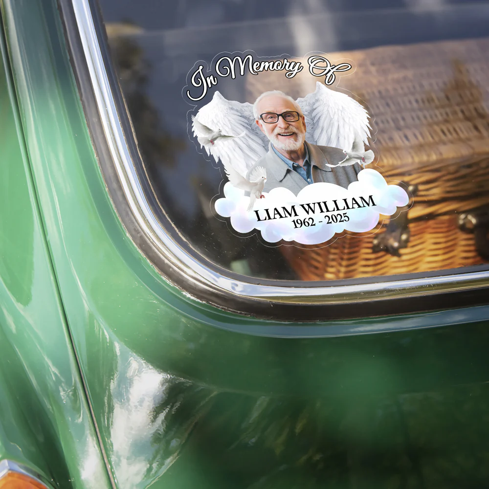 Custom Photo In Memory Of Car Window Decal Sticker Memorial Gift For Family CH07 910210 - Image 3
