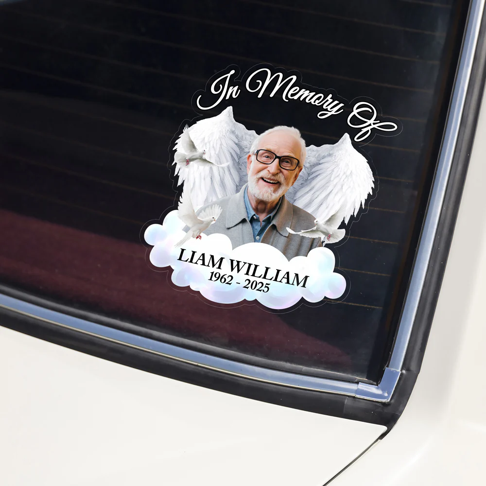 Custom Photo In Memory Of Car Window Decal Sticker Memorial Gift For Family CH07 910210 - Image 4