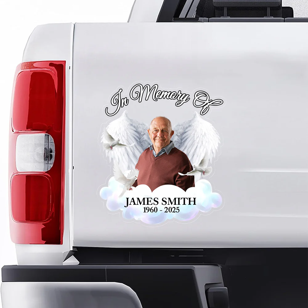 Custom Photo In Memory Of Car Window Decal Sticker Memorial Gift For Family CH07 910210 - Image 6