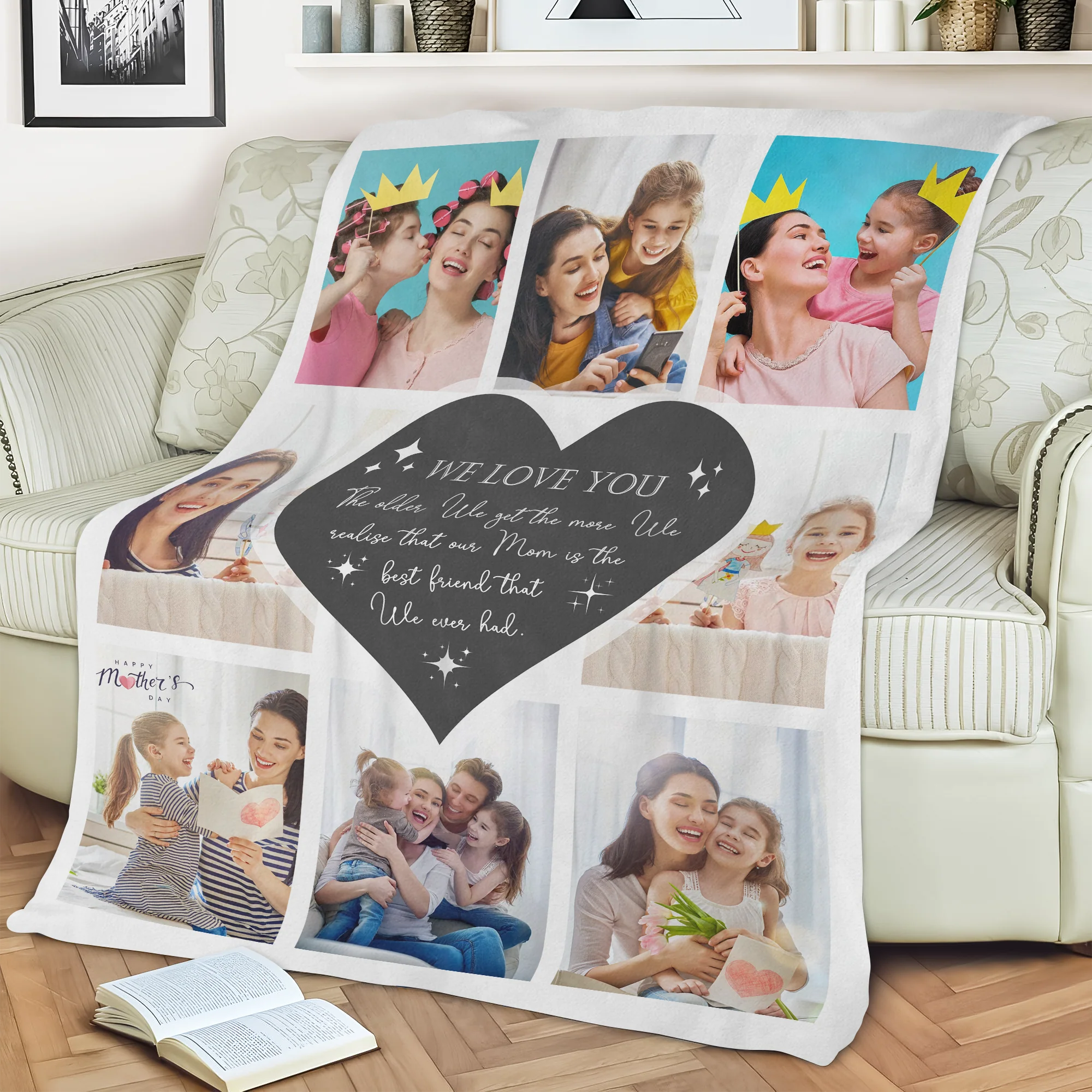 Custom Photo To The World You Are A Mum But To Me You Are The World Blanket Gift For Mother's Day TH10 892571 - Image 5