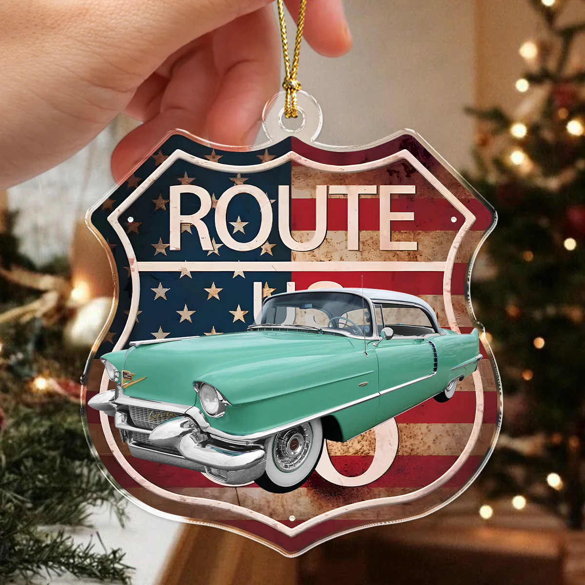 Custom Photo Route 66 Acrylic Ornament Gift For Car Lovers CH07 895366 - Image 6