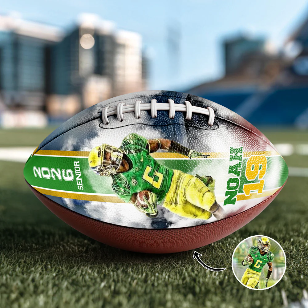 Custom Photo Senior Graduation Football Player Football Ball Gift For Sports Lover CH07 899890 - Image 2