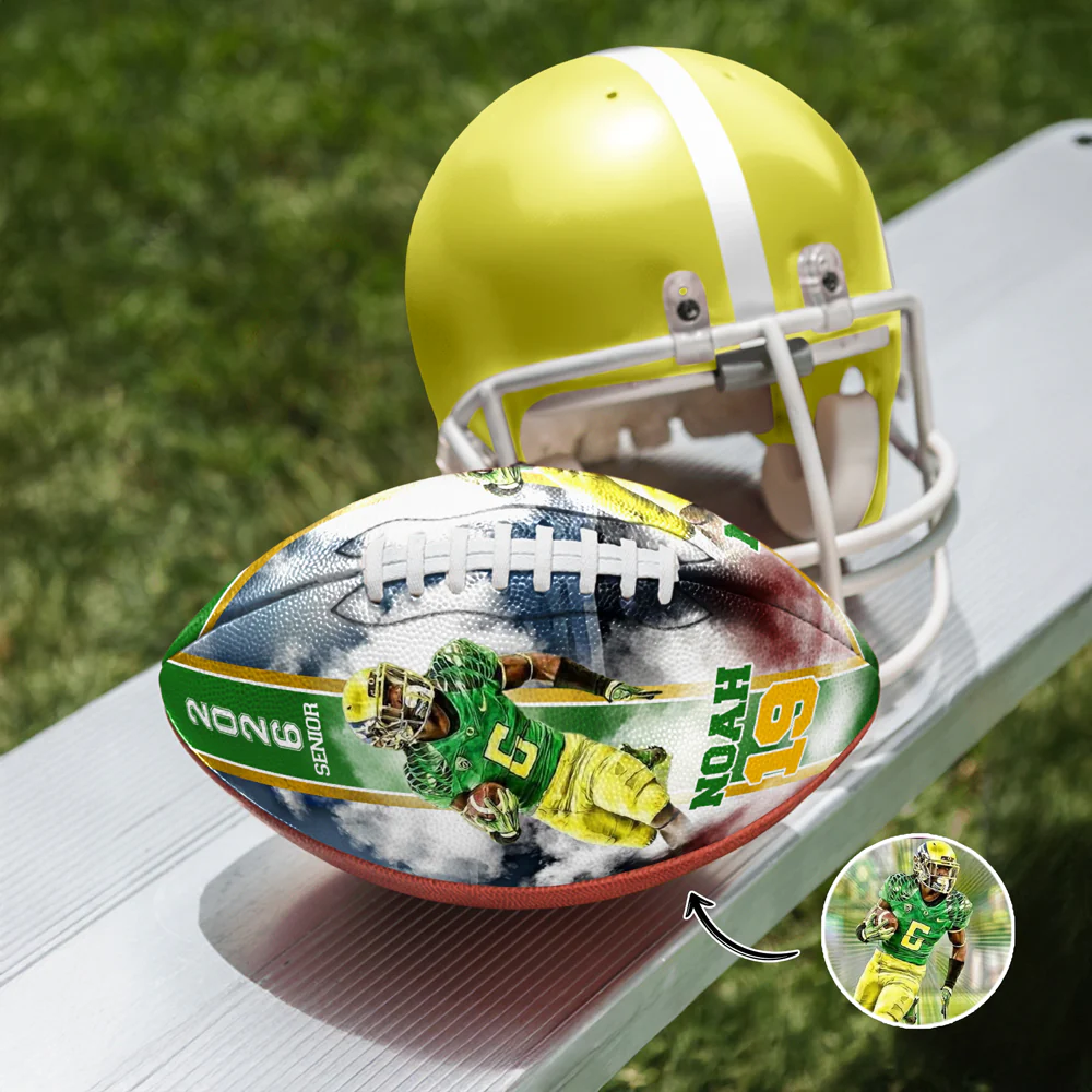 Custom Photo Senior Graduation Football Player Football Ball Gift For Sports Lover CH07 899890 - Image 5