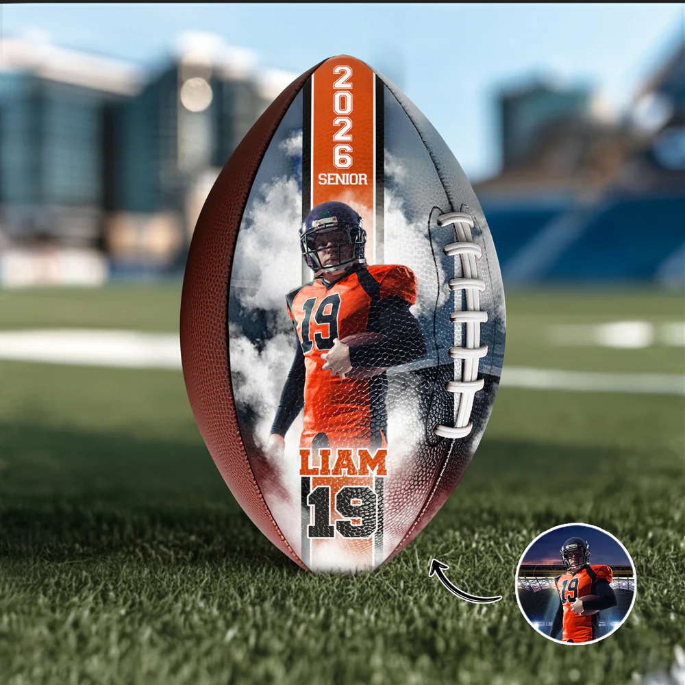 Custom Photo Senior Graduation Football Player Football Ball Gift For Sports Lover CH07 899890 - Image 6