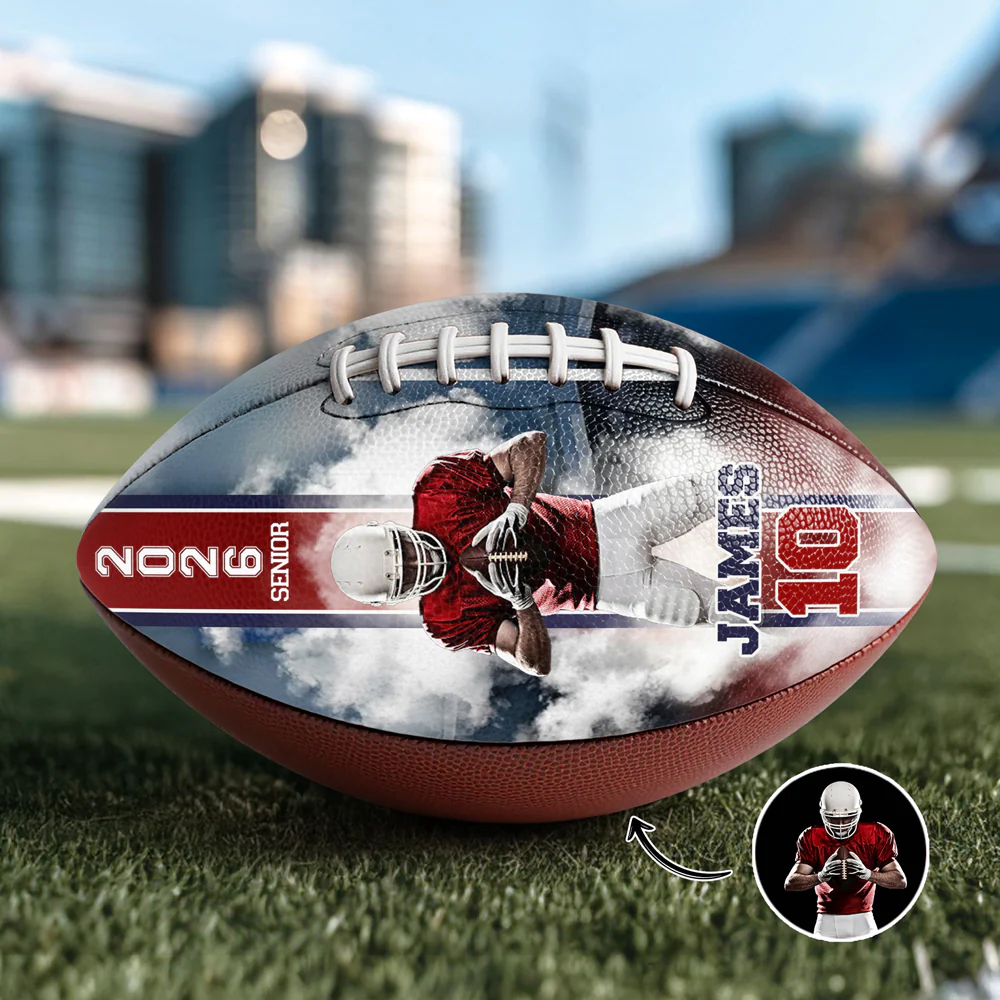 Custom Photo Senior Graduation Football Player Football Ball Gift For Sports Lover CH07 899890 - Image 7