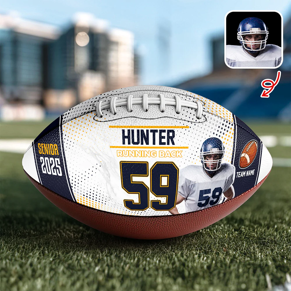 Custom Photo, Text & Colors Football Ball Gifts For Football Lovers CH07 895702