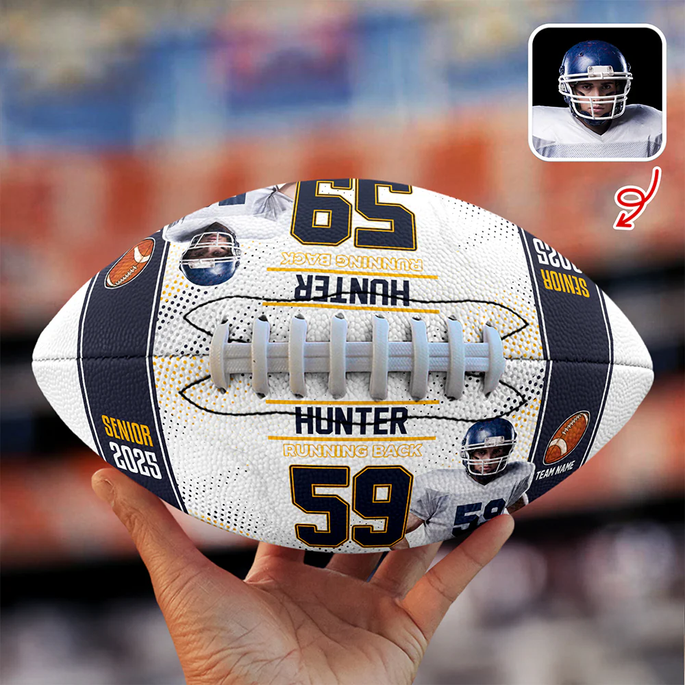 Custom Photo, Text & Colors Football Ball Gifts For Football Lovers CH07 895702 - Image 2