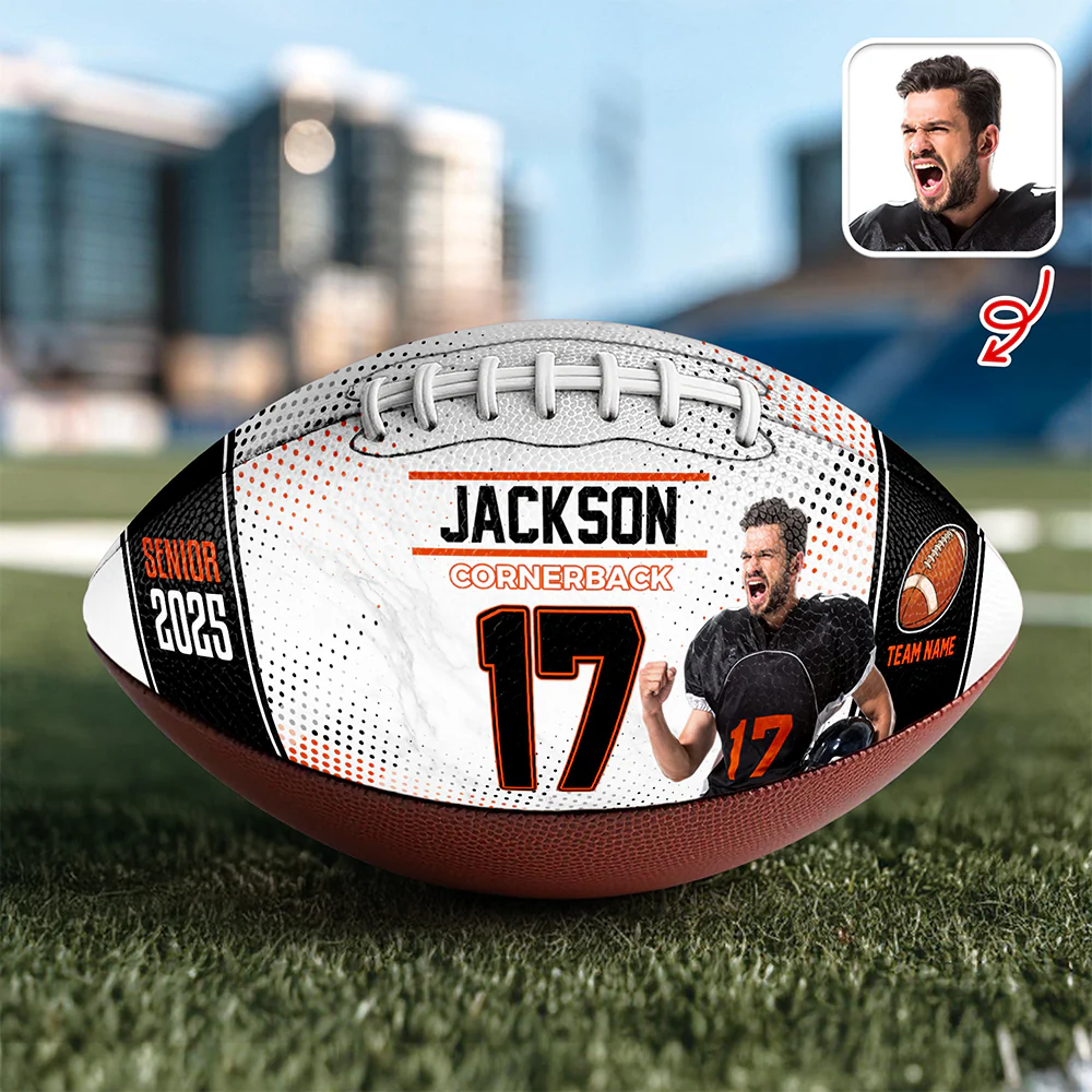 Custom Photo, Text & Colors Football Ball Gifts For Football Lovers CH07 895702 - Image 5