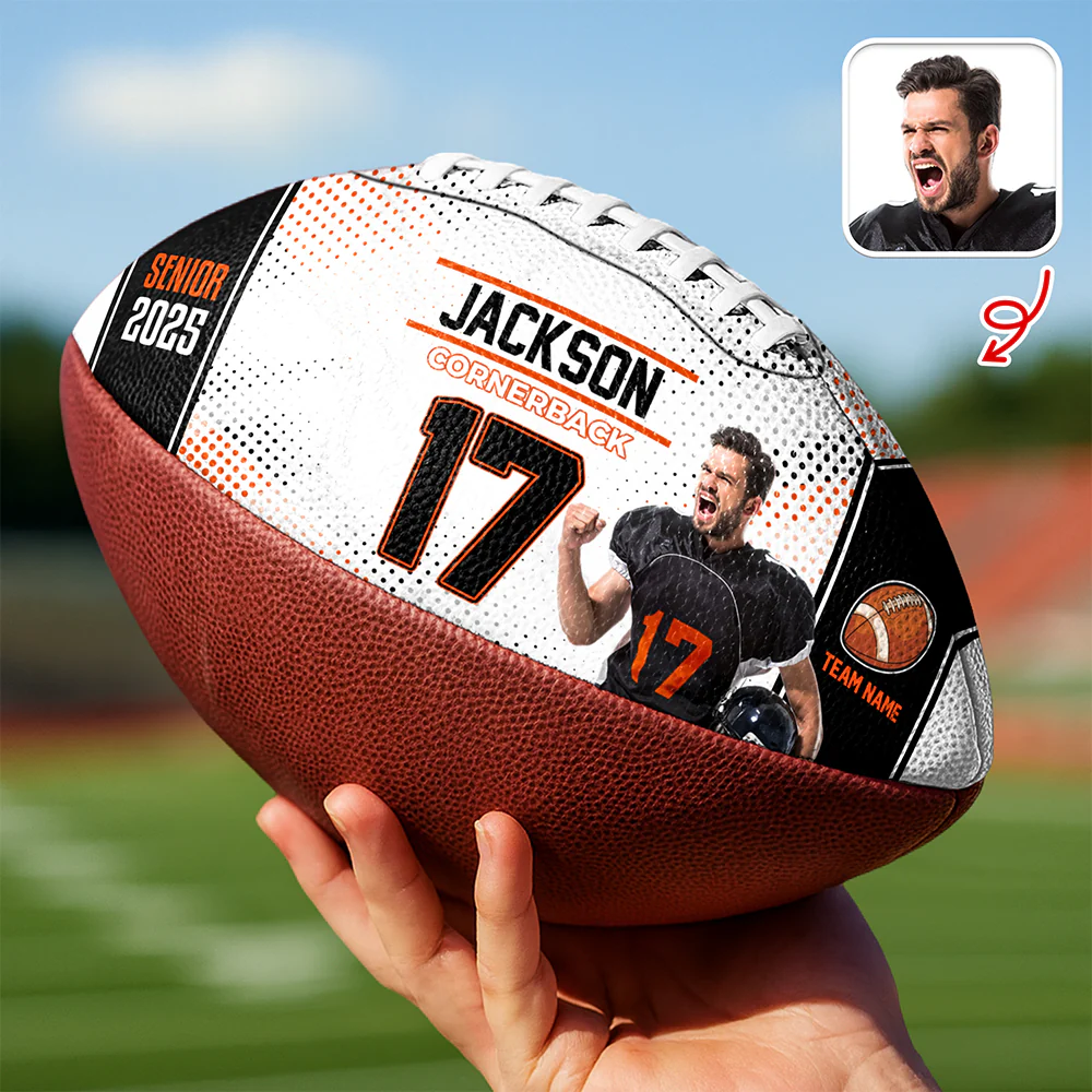 Custom Photo, Text & Colors Football Ball Gifts For Football Lovers CH07 895702 - Image 6
