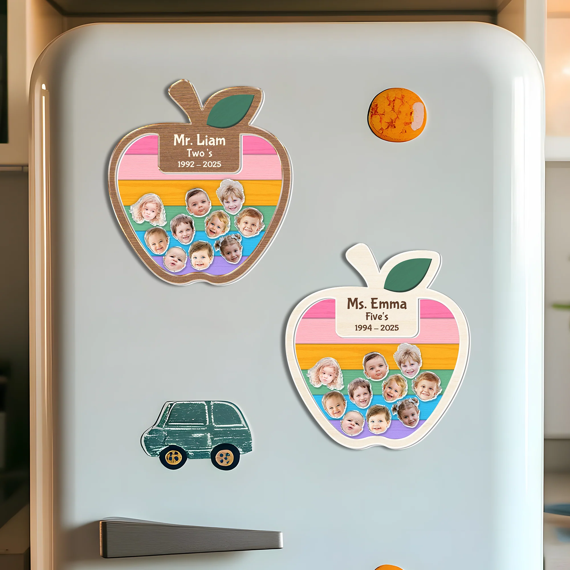 Custom Photo Thank You Teacher – Personalized Apple Shaker Locker Magnet Gift From Students HO82 894426 - Image 3