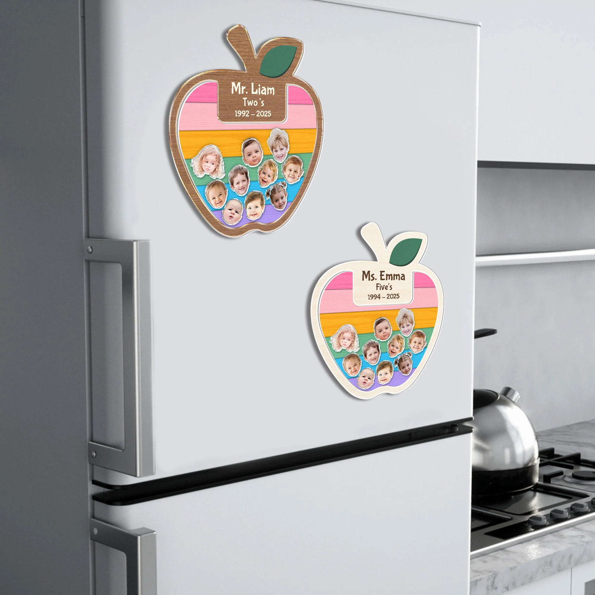 Custom Photo Thank You Teacher – Personalized Apple Shaker Locker Magnet Gift From Students HO82 894426 - Image 5