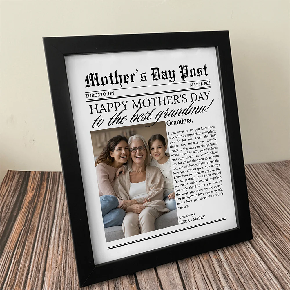 Custom Photo To The Best Grandma For Mother's Day Picture Frame TH10 892599 - Image 6