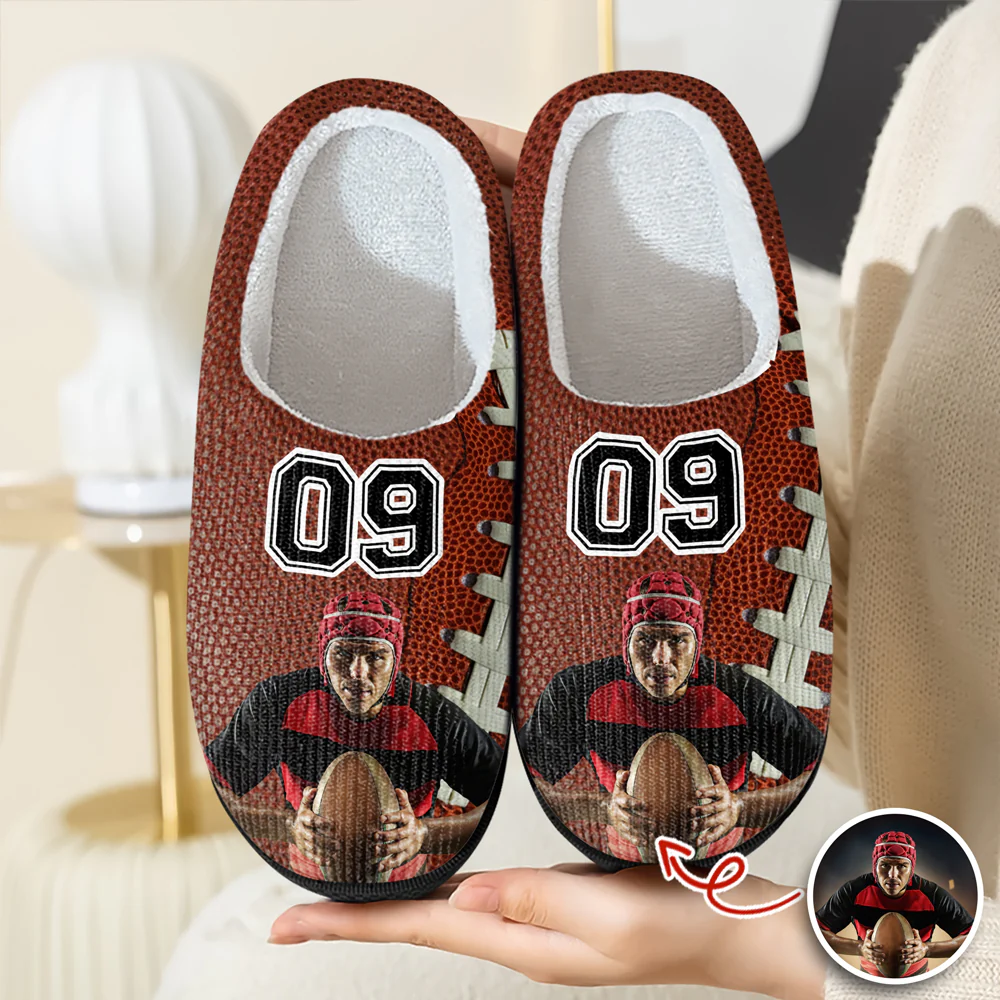 Custom Portrait Photo Baseball Sports And Accessories Slippers HO82 894934 - Image 3