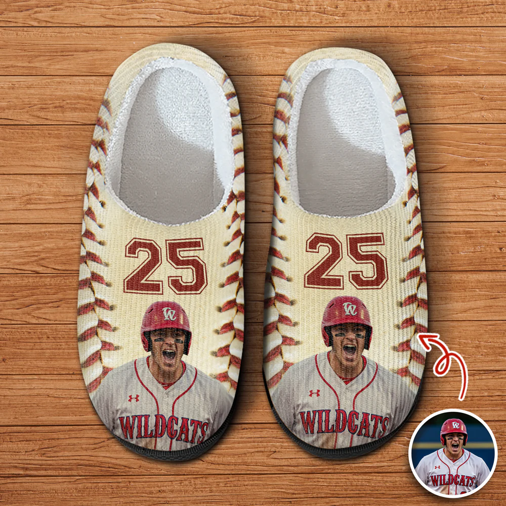 Custom Portrait Photo Baseball Sports And Accessories Slippers HO82 894934 - Image 8