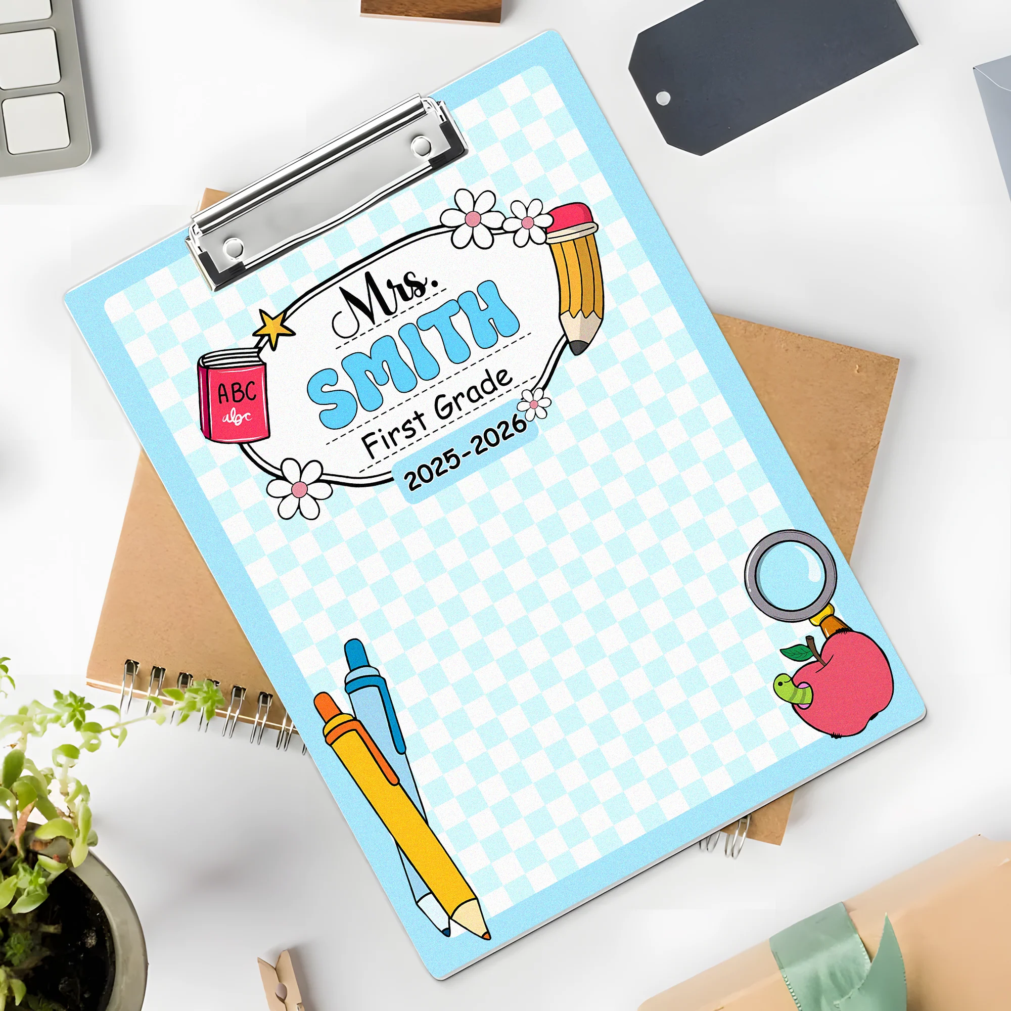 Custom Teacher Name Composition Style Clipboard Back To School Gift HO82 894308 - Image 6