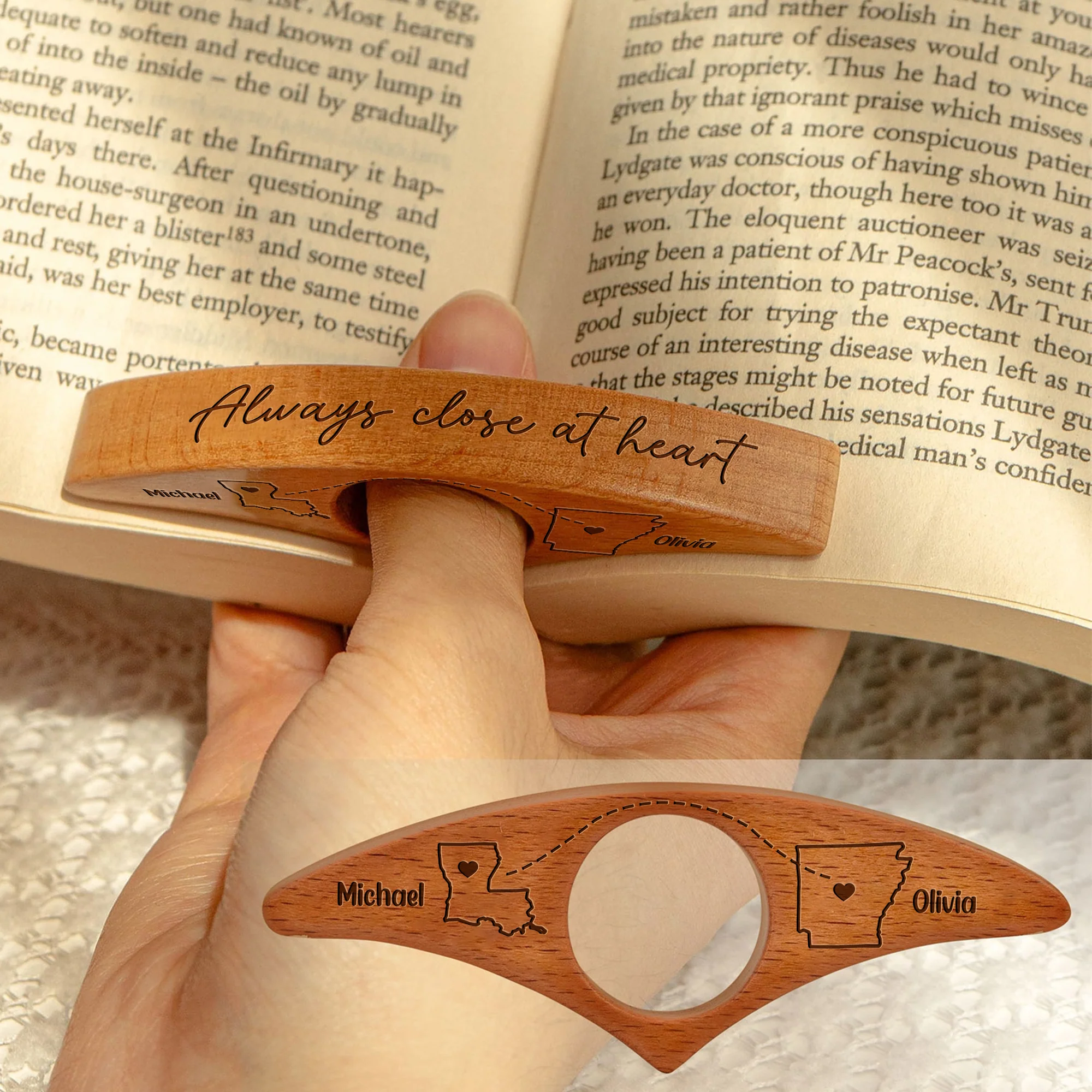 Long Distance Friends, Siblings, Family - Personalized Book Page Holder CH07 899552 - Image 2