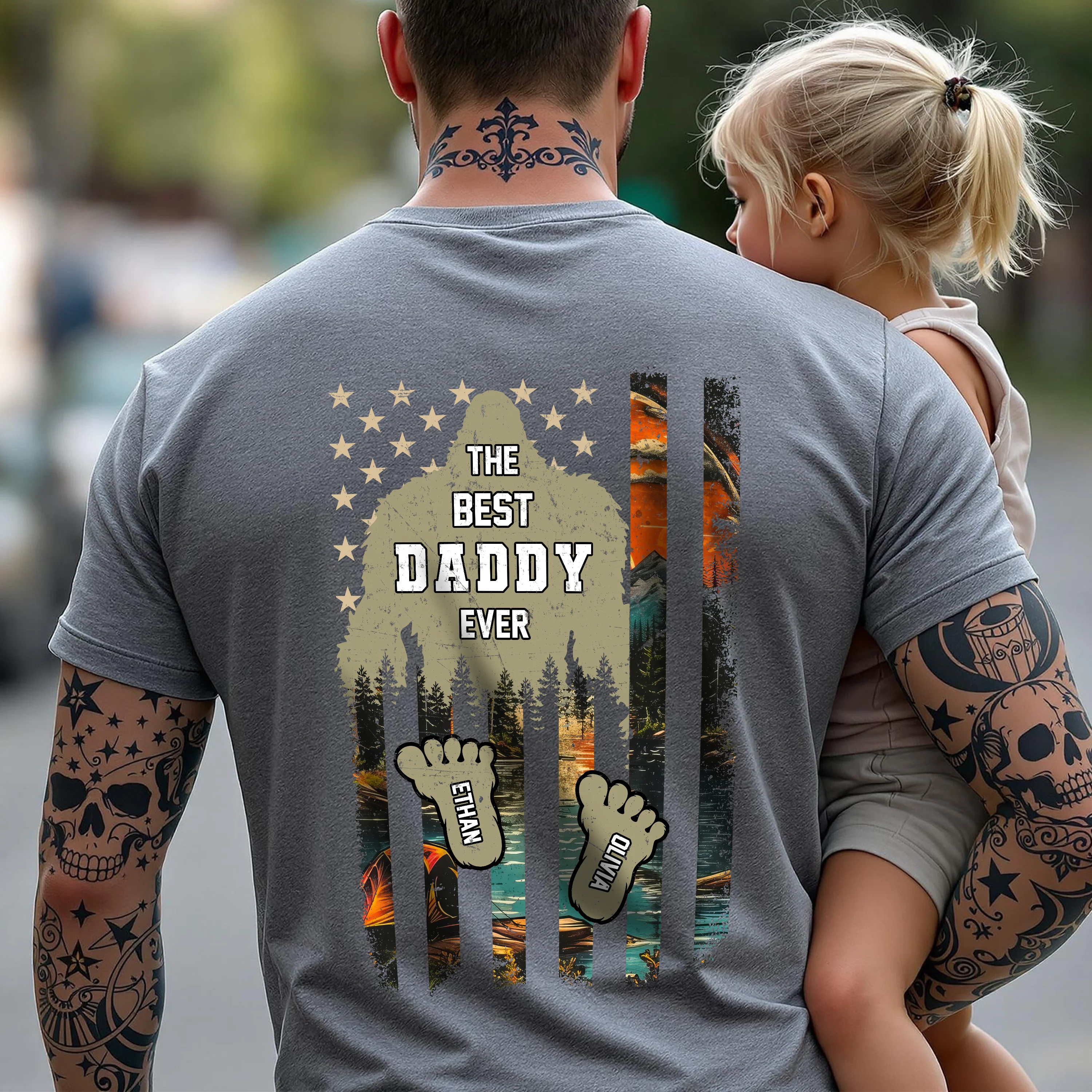 Personalized Camo Flag Dadsquatch Shirt CH07 895878 - Image 5