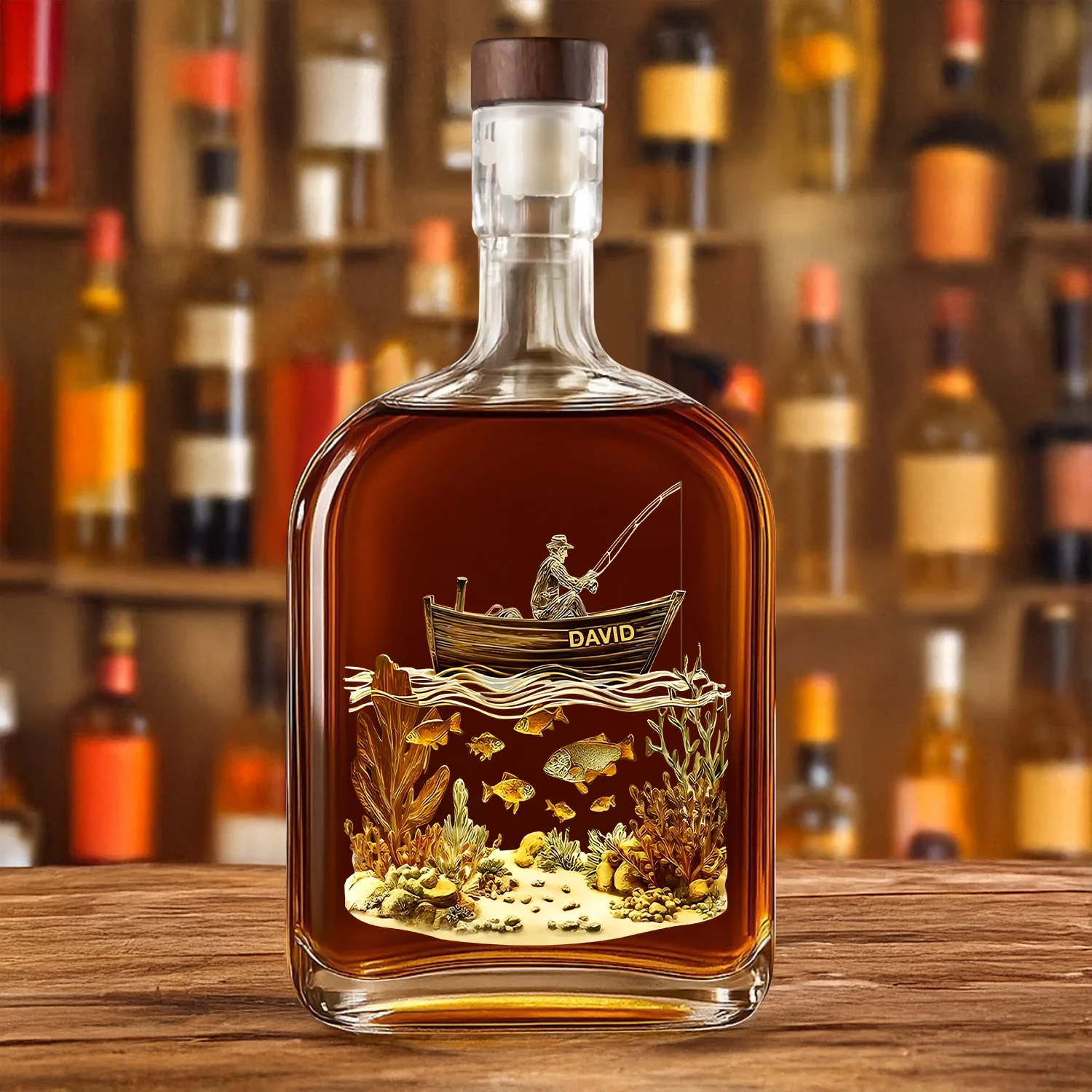 Personalized Fishing Whiskey Bottle Gift For Fisherman, Fishing Lovers HO82 900880 - Image 3