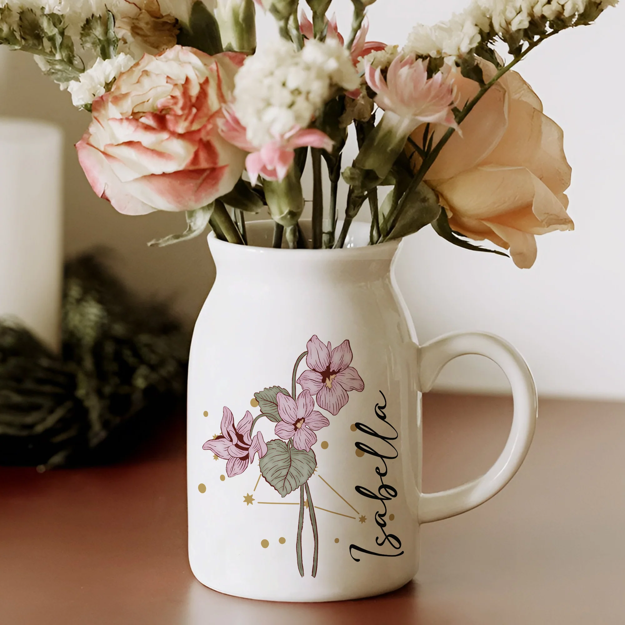Personalized Flowers And Constellations Flower Vase TH10 894427 - Image 5