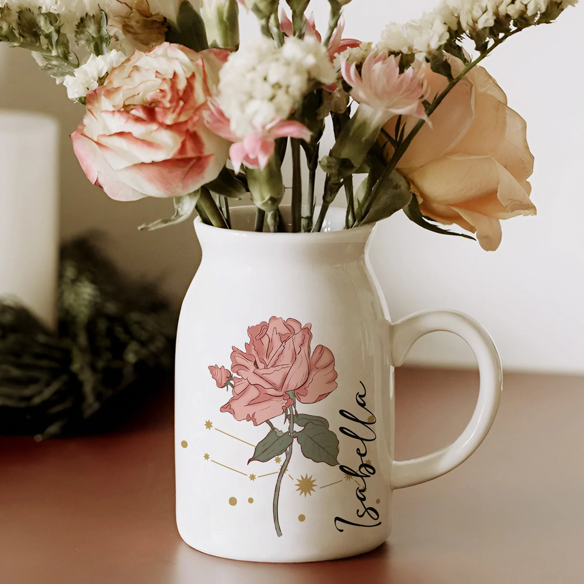 Personalized Flowers And Constellations Flower Vase TH10 894427 - Image 7