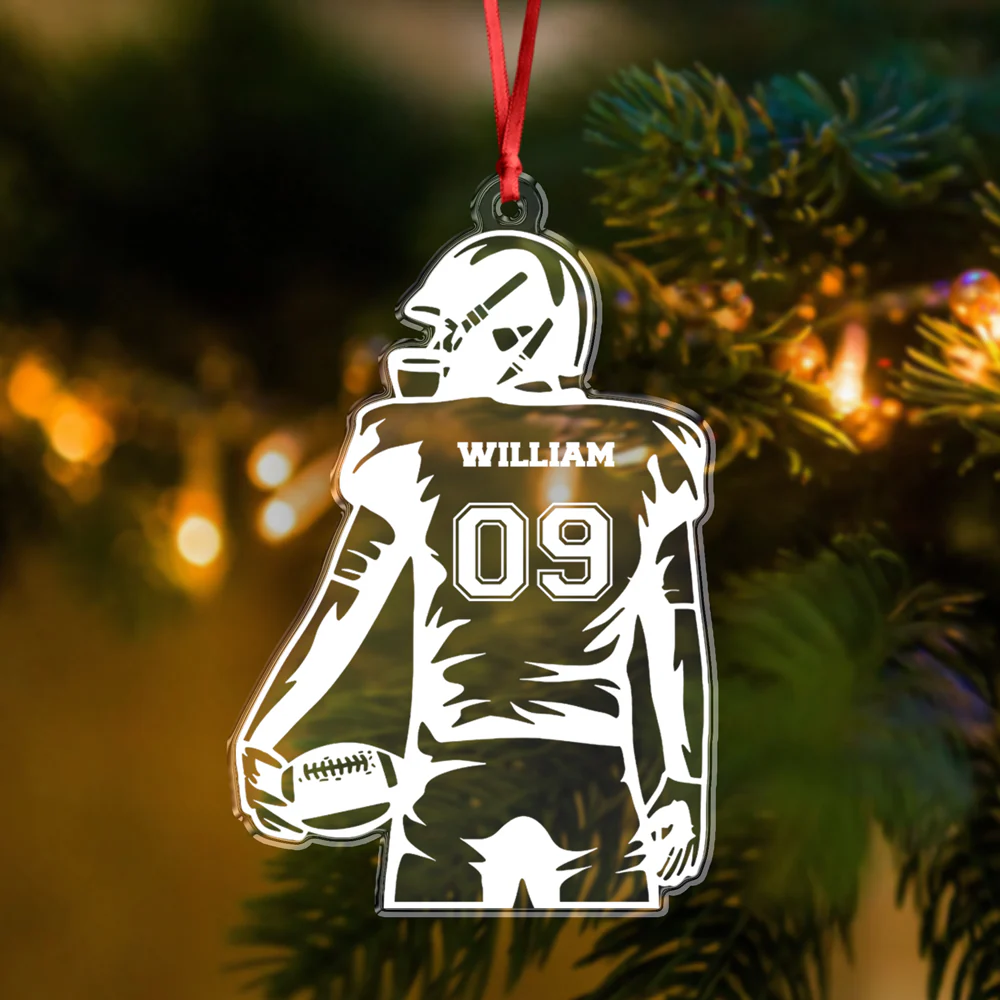 Personalized Football Player Acrylic Ornament Football Team Gift CH07 896622 - Image 2