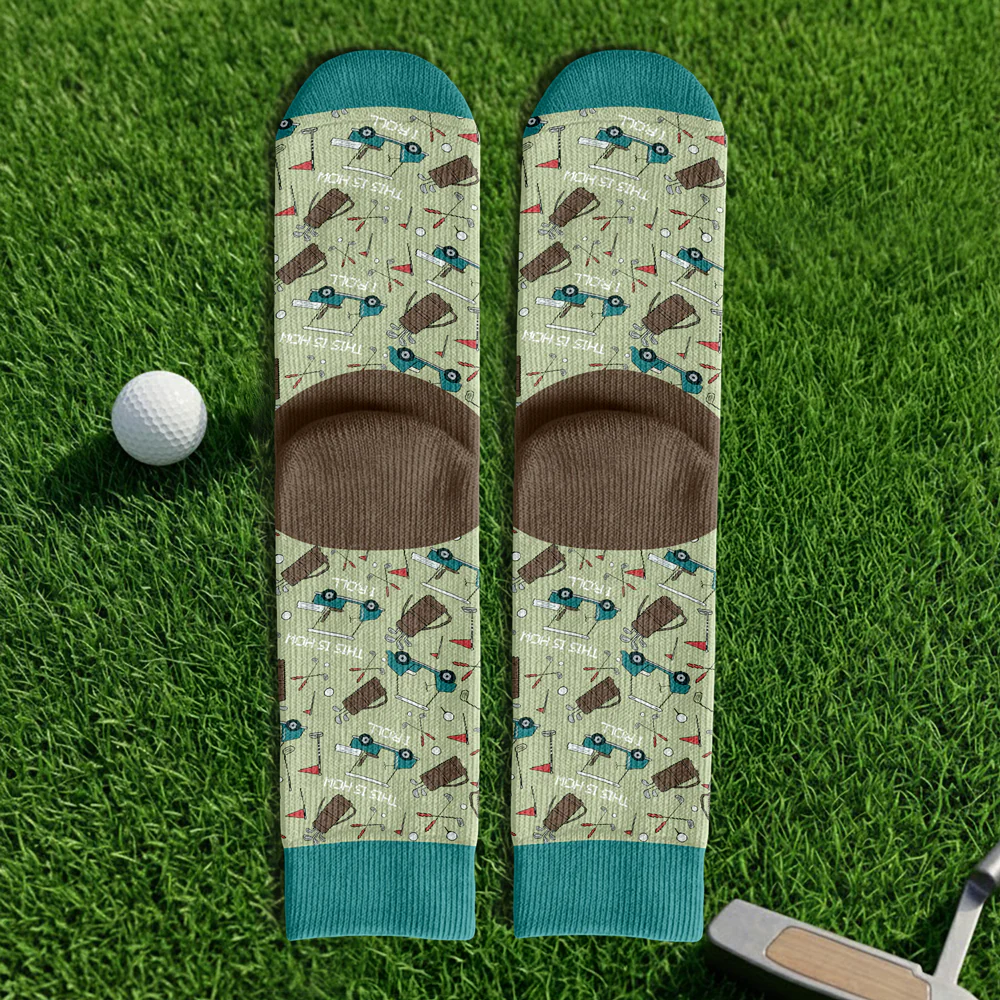 Personalized Golf Cart Crew Socks Funny Golfing Gift HO82 900800 - Image 2