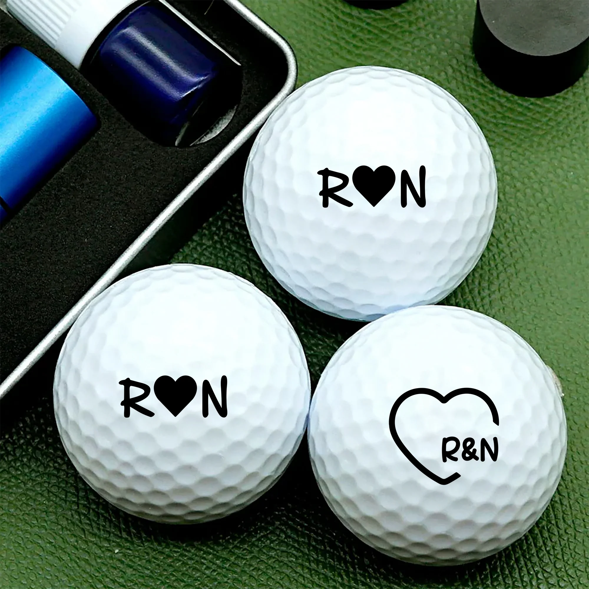 Personalized Name Golf Ball Stamp Box Gift For Couple CH07 910028 - Image 2