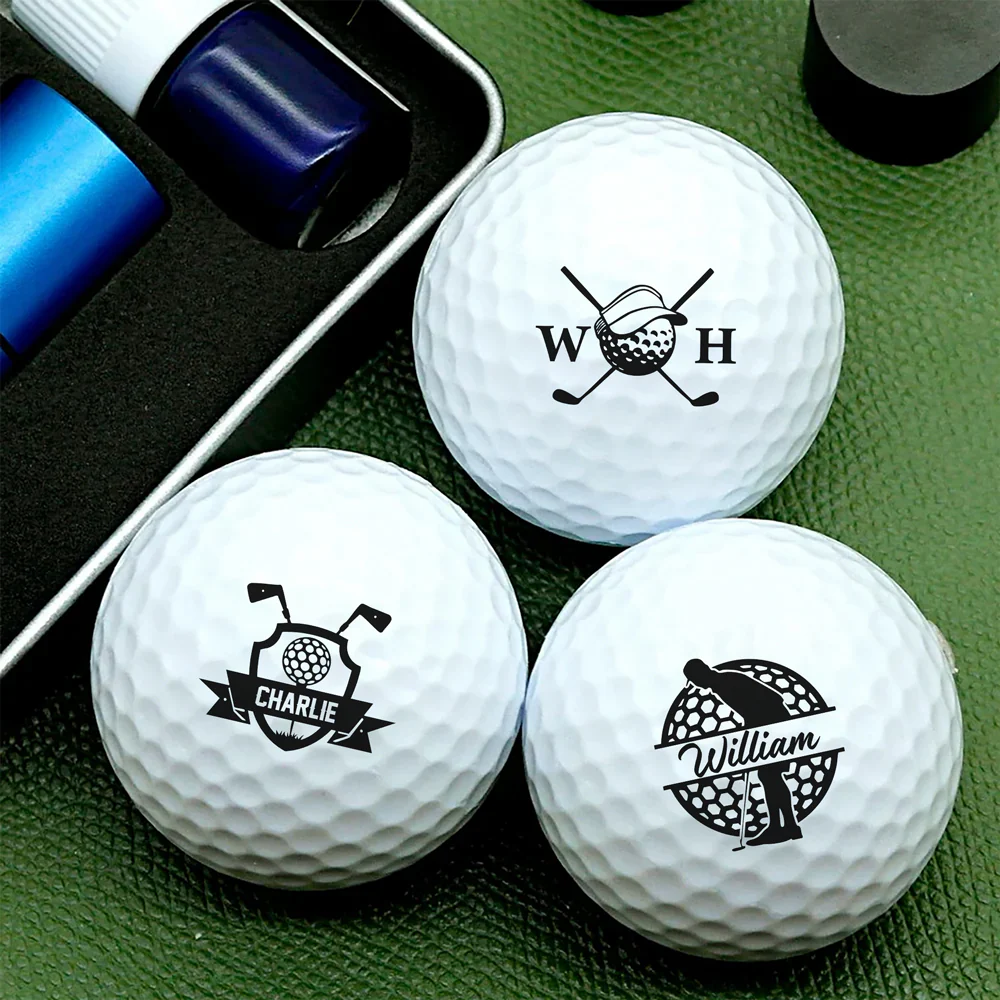 Personalized Name Golf Ball Stamp Box Gift For Golf Lover CH07 910072 - Image 2