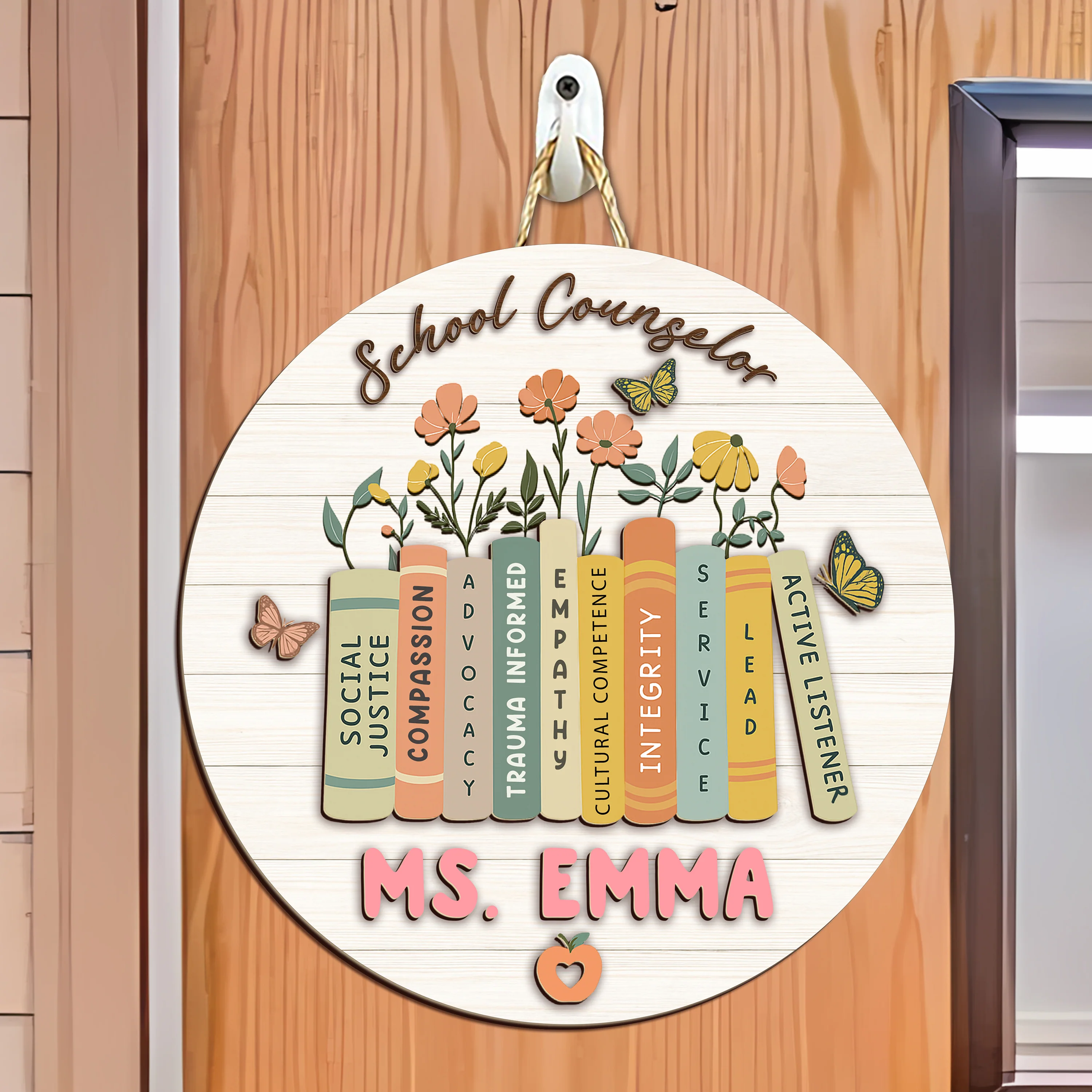Personalized School Counselor Door Hanger Gift For Teacher HO82 894304 - Image 3