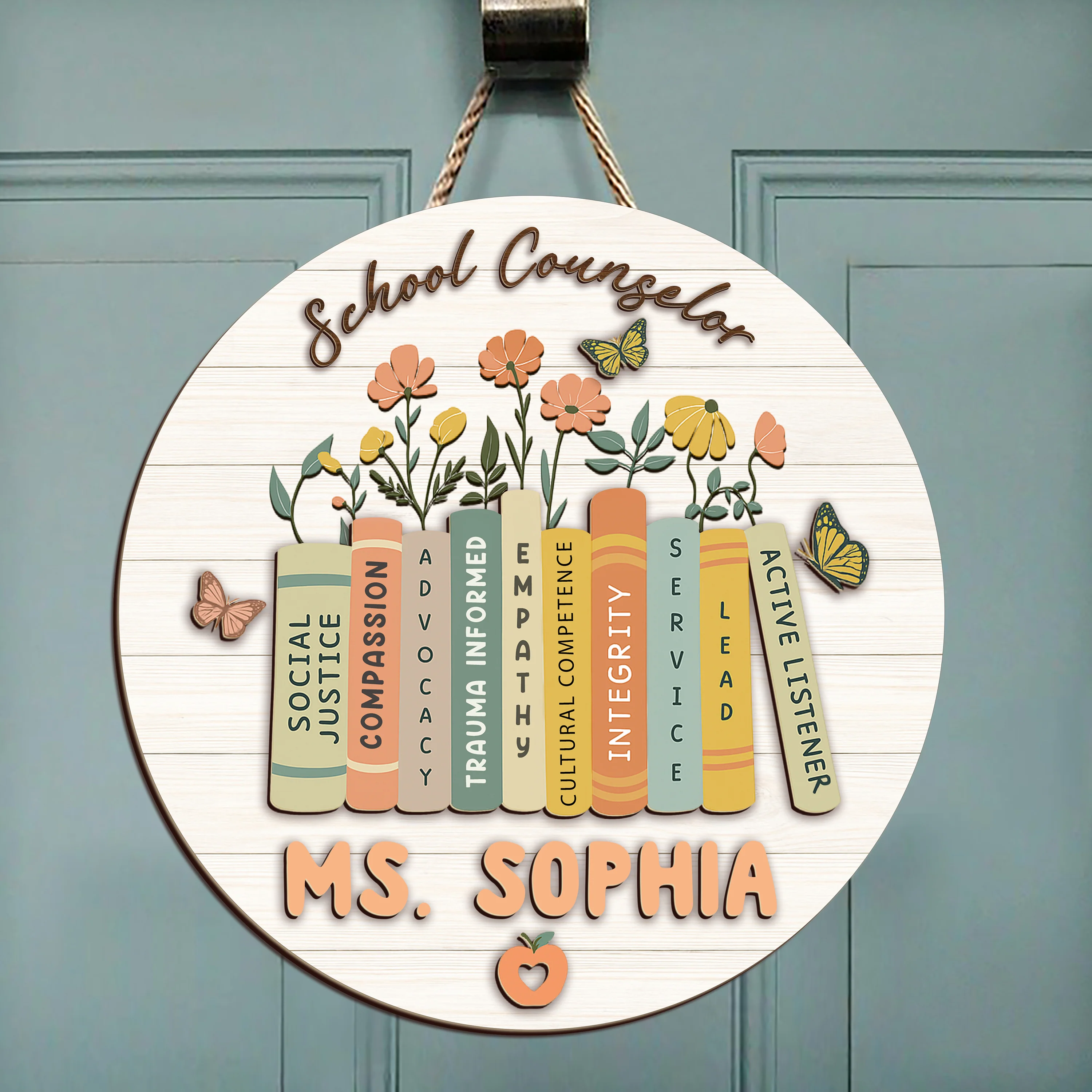 Personalized School Counselor Door Hanger Gift For Teacher HO82 894304 - Image 4