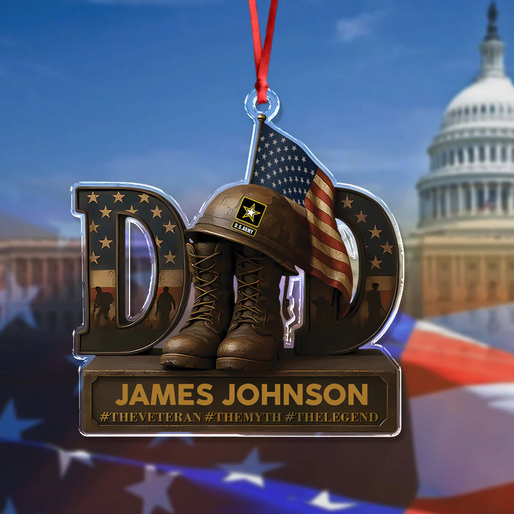 Veteran Dad Acrylic Ornament Personalized Gifts For Dad CH07 896516 - Image 4