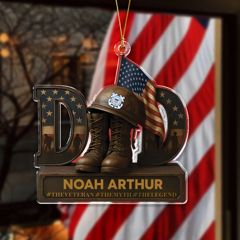 Veteran Dad Acrylic Ornament Personalized Gifts For Dad CH07 896516 - Image 6