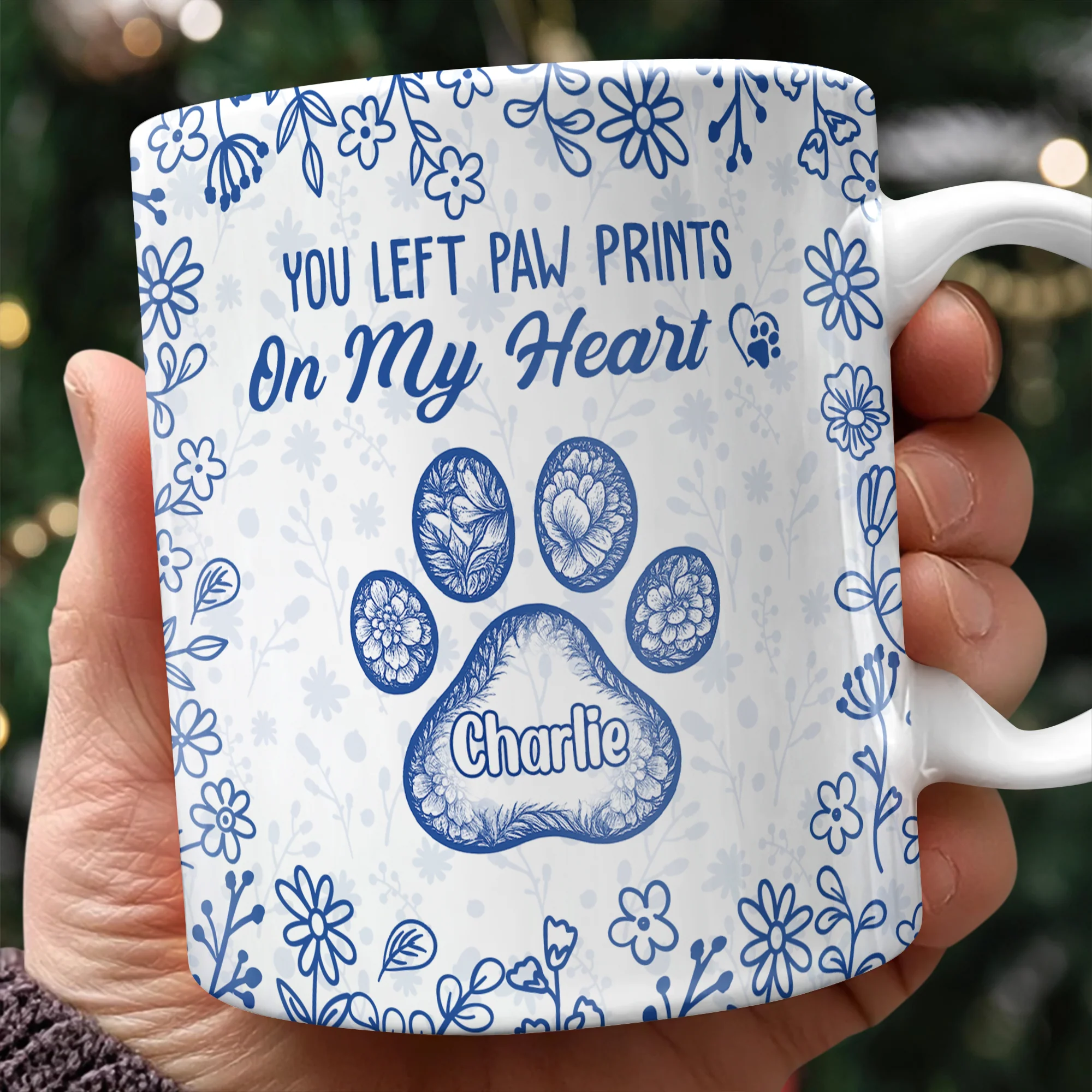 You Left Paw Prints On My Heart - Personalized Memorial Mug For Dog And Cat Lovers CH07 896996 - Image 4