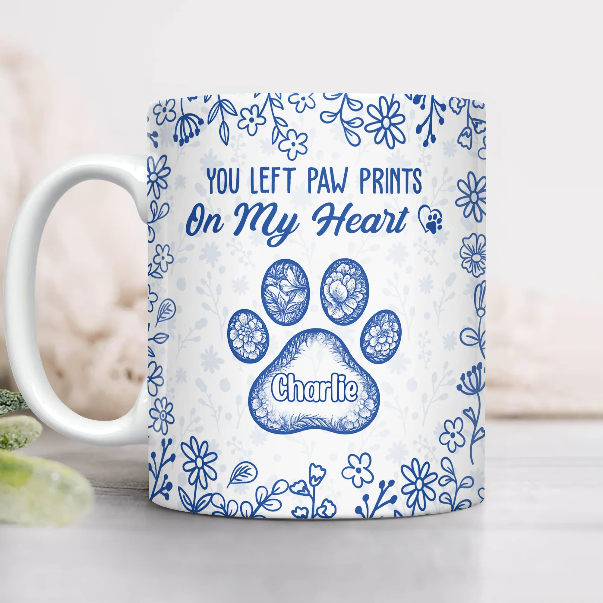 You Left Paw Prints On My Heart - Personalized Memorial Mug For Dog And Cat Lovers CH07 896996 - Image 5