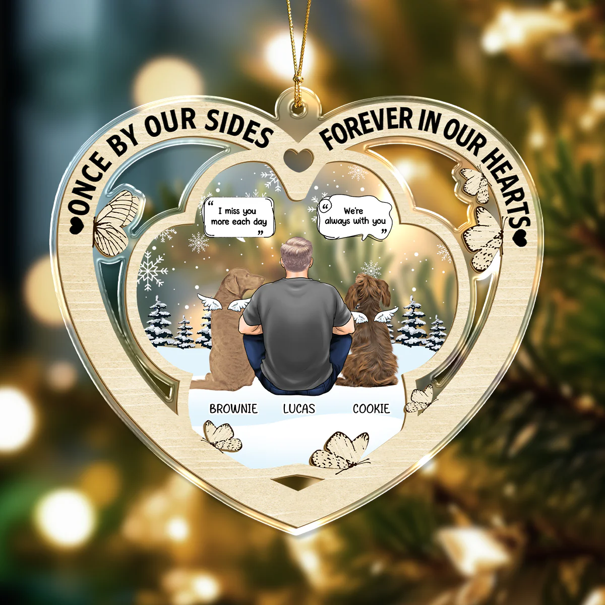 You Were My Favorite Hello And Hardest Goodbye Christmas Memorial Acrylic Ornament Gift For Dog Lovers LM32 895917 - Image 5