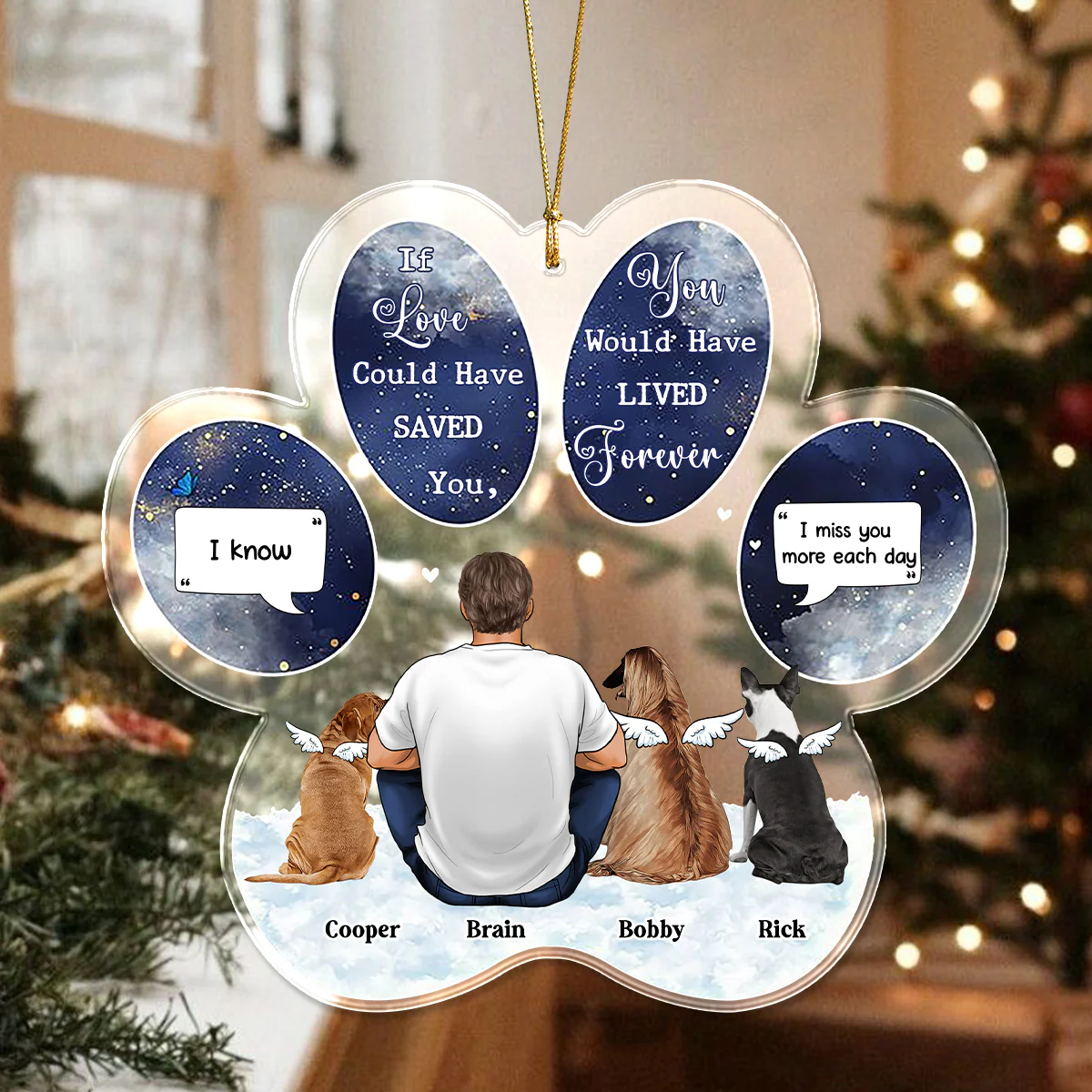 You Were My Favorite Hello And Hardest Goodbye - Personalized Custom Shaped Acrylic Ornament LM32 895915 - Image 4
