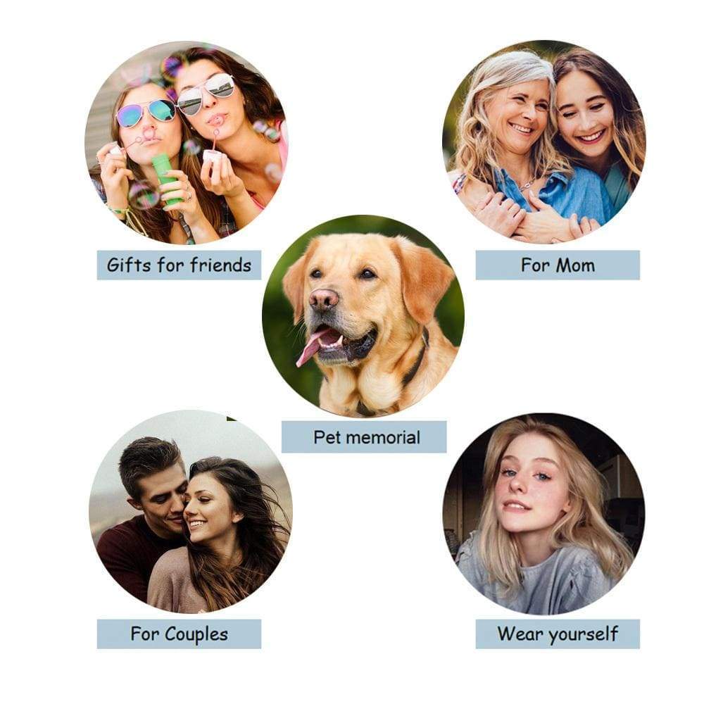 Custom Couple Photo Projection Necklace HN590 - Image 3