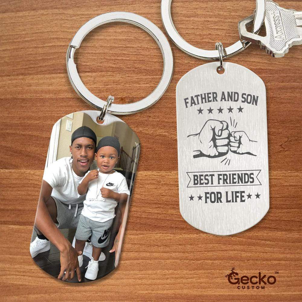 Father And Son Best Friends For Life Family Metal Keychain HN590 - Image 2
