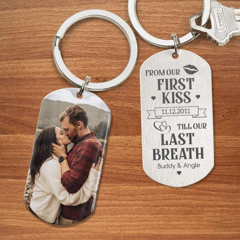 From Our First Kiss Till Last Breath Couple Metal Keychain HN590 - Image 2